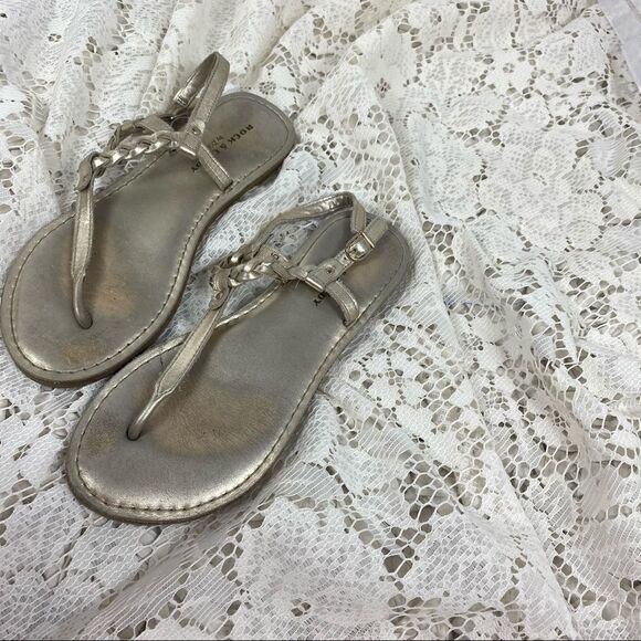 Rock & Candy Silver Braided Sandals - Picture 2 of 5